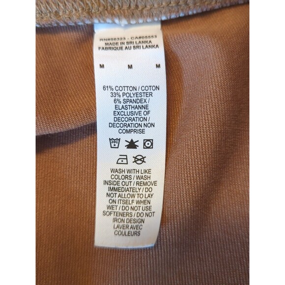 Nike Sportswear Leggings Womens Medium Tan Brown Logo Print Camo Full Length - Picture 6 of 9